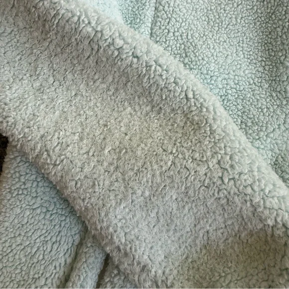 The North Face Kid’s Sherpa Mint Green Fleece Zip-Up Jacket - Picture 5 of 9